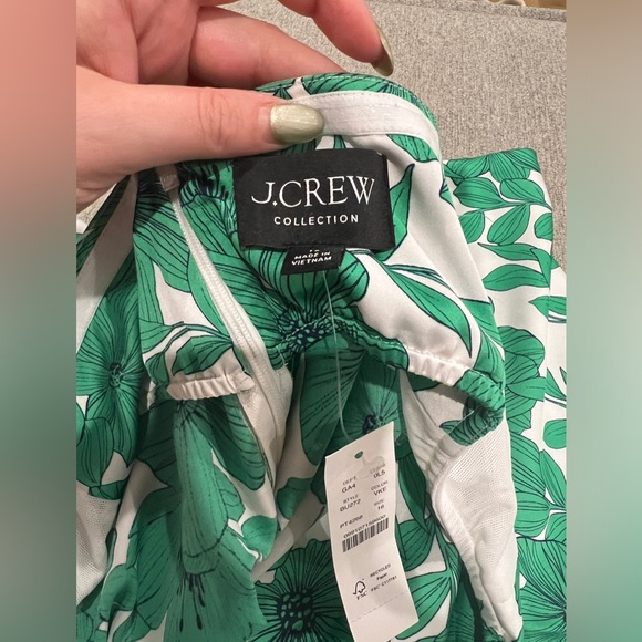 J. Crew Green and White Midi Dress - Picture 5 of 8